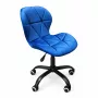 Silla de oficina EXTRALINK terciopelo azul