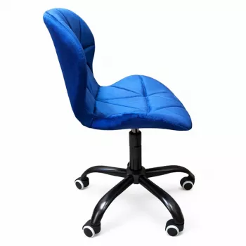 Silla de oficina EXTRALINK terciopelo azul