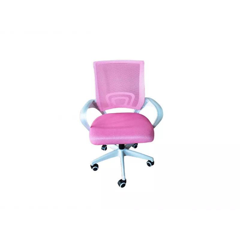 Silla giratoria de oficina EXTRALINK HOME rosa tejido de malla