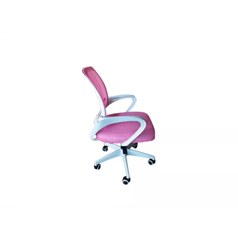 Silla giratoria de oficina EXTRALINK HOME rosa tejido de malla