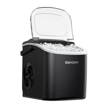 EUHOMY IM001 máquina de hielo, 1,2 L, 12 kg (negro)