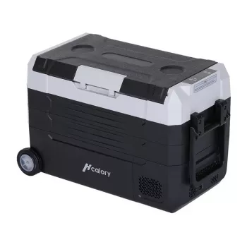 HCALORY D55M+ nevera portátil para coche con Bluetooth, 55L, compresor, -20°C a +20°C, DC 12V/24V, AC 100-240V, negro