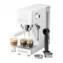 AMZCHEF CE-EM3131-WT cafetera de pistón (blanco) - cafetera espresso 20 bar con boquilla de vapor
