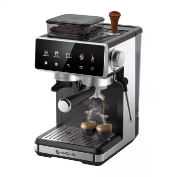 AMZCHEF CE-CM5560-SV cafetera de pistón (plata)