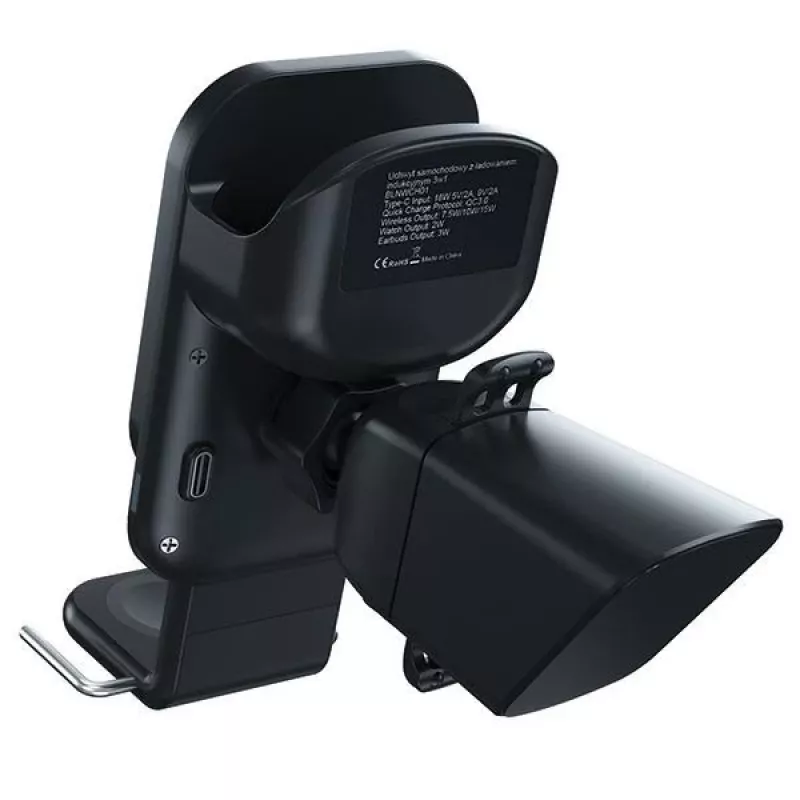 Beline Soporte para coche con carga inalámbrica 3 en 1 para smartphone, Apple Watch, AirPods - BLNWCH01