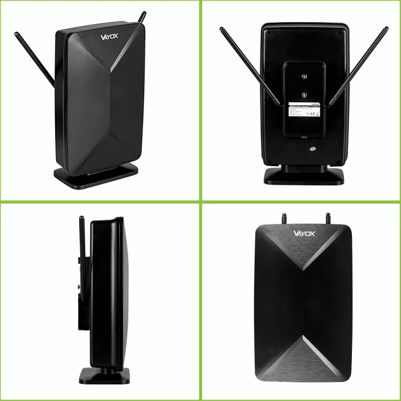 VAYOX VA0248 antena DVB-T/T2 4K para interior/exterior con amplificador y filtro LTE 4G