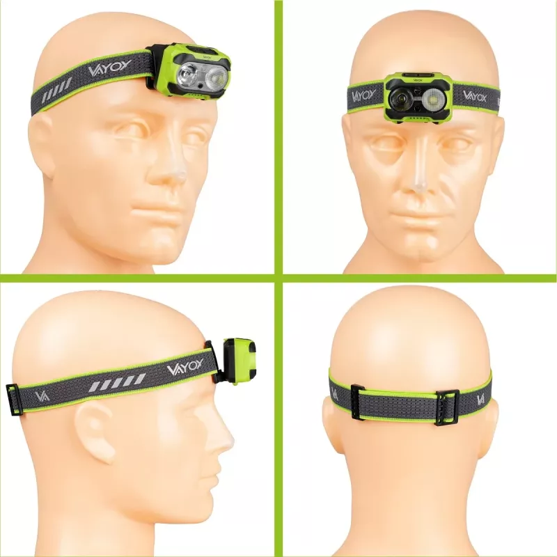 VAYOX TwinBeam Pro Series linterna frontal 600lm IP44 VA0361