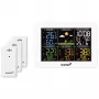 Levenhuk Wezzer PLUS LP60 estación meteorológica con pantalla LCD en color, sensor exterior inalámbrico, control de temperatura y humedad, previsión meteorológica, despertador