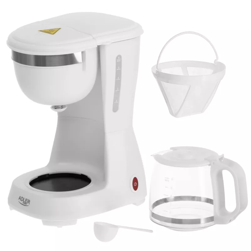 Adler AD 4381 Cafetera de goteo, 600 W, blanco