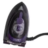 Adler AD 5049 Plancha de vapor de viaje, 420 W, suela cerámica 14 x 7,5 cm, depósito de agua 30 ml, 110/220 V, negro/violeta