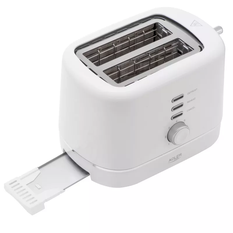 Adler AD 3224 Tostadora blanca 750W 2 ranuras