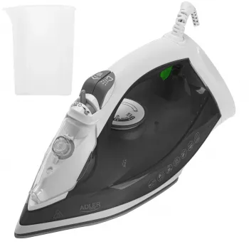 Adler AD 5051 Plancha de vapor con suela cerámica, 2600 W, depósito 350 ml