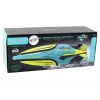 LEAN TOYS Lancha RC 2.4G amarillo-turquesa resistente al agua con mando a distancia