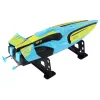 LEAN TOYS Lancha RC 2.4G amarillo-turquesa resistente al agua con mando a distancia