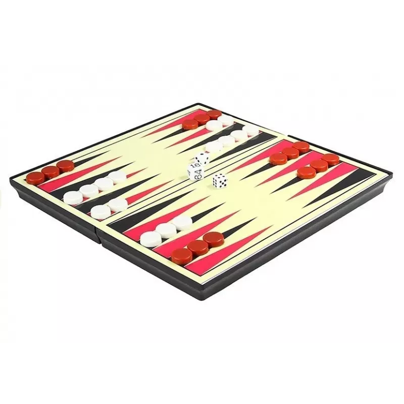 LEAN TOYS Set de tablero magnético 7 en 1 ajedrez ludo backgammon damas
