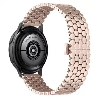 Beline Correa de reloj 20mm Metal Honeycomb Rose Gold
