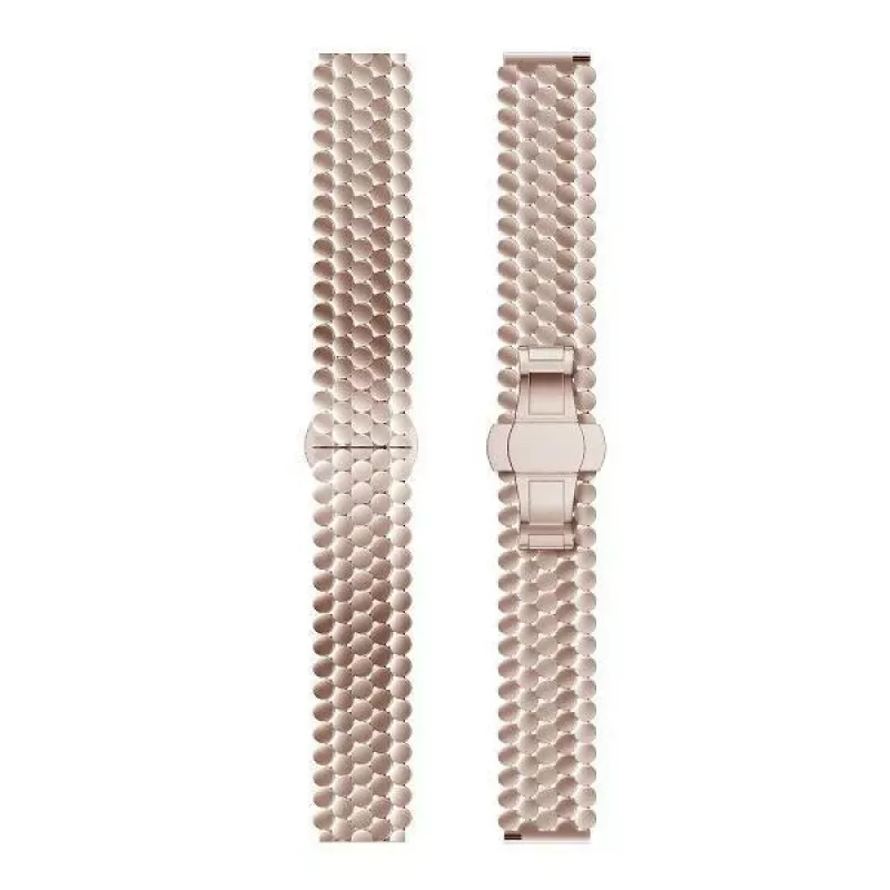 Beline Correa de reloj 20mm Metal Honeycomb Rose Gold