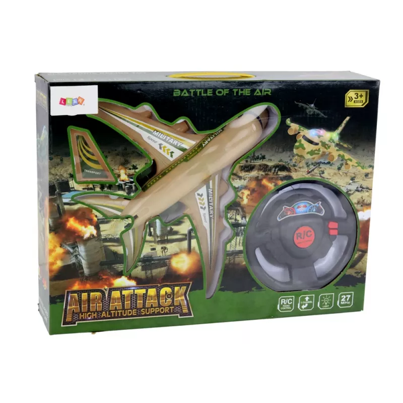 LEAN TOYS Avión R/C teledirigido Militar Camo Luces Mando a distancia