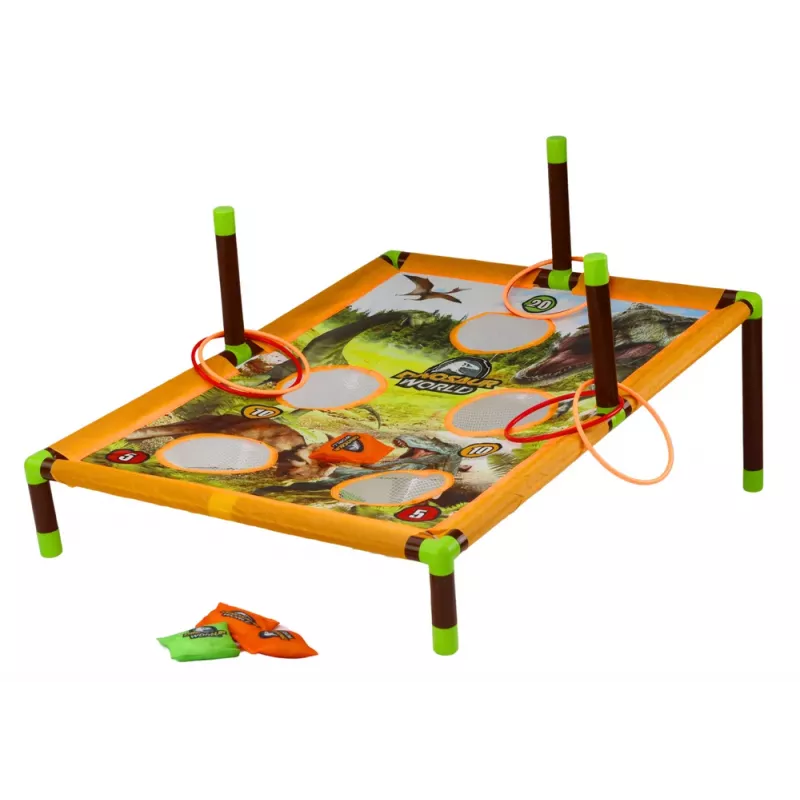 LEAN TOYS Juego Arcade Lanzamiento Canasta 2en1 Tablero Dinosaurios