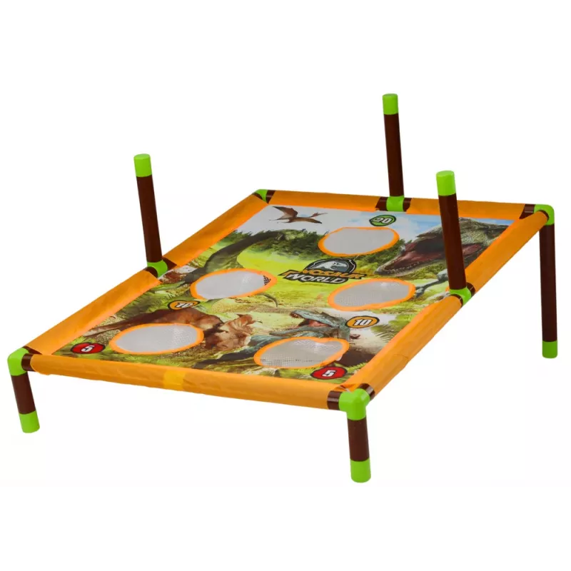 LEAN TOYS Juego Arcade Lanzamiento Canasta 2en1 Tablero Dinosaurios