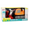 LEAN TOYS excavadora de orugas de dibujos animados puzzle 3D de madera - naranja