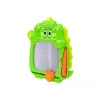 LEAN TOYS Pizarra de dibujo juego de bolsillo 2 en 1 verde dinosaurio