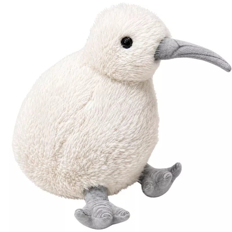 LEAN TOYS Peluche mascota de kiwi blanco 17 cm