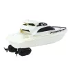 LEAN TOYS Lancha motora RC teledirigida, a pilas, blanco-negro
