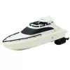 LEAN TOYS Lancha motora RC teledirigida, a pilas, blanco-negro