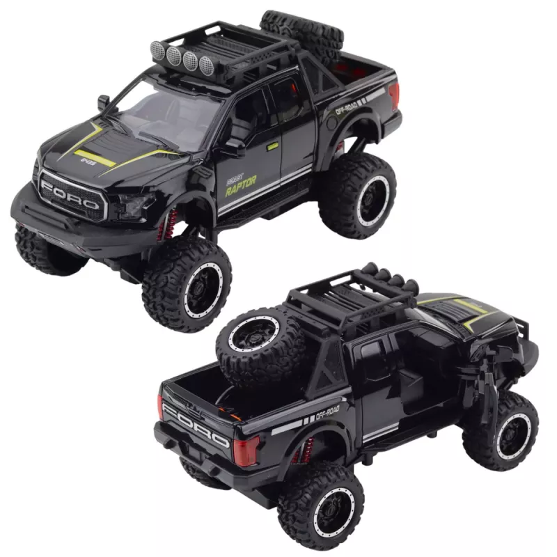 LEAN TOYS Vehículo todoterreno Raptor con puertas que se abren, tracción, luces y sonido Mix