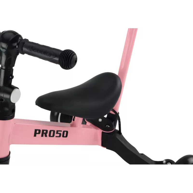 LEAN TRIKE PRO50 Triciclo con barra de empuje rosa