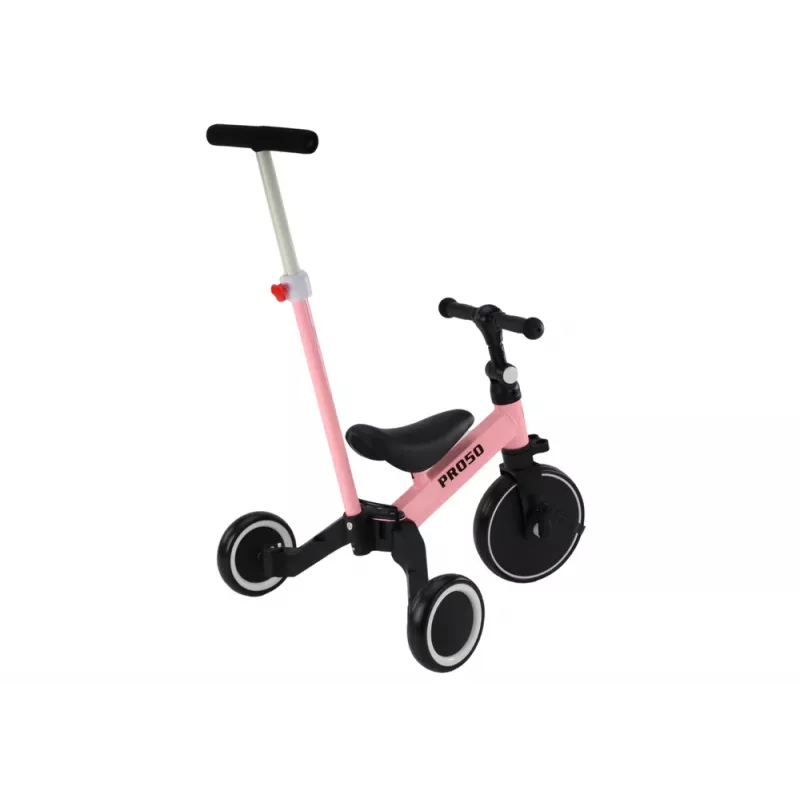 LEAN TRIKE PRO50 Triciclo con barra de empuje rosa