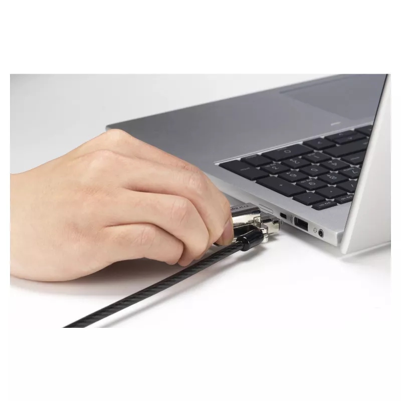 Kensington candado de seguridad con cable 3 en 1 - con llave, 1,8 m (6 ft) - Negro/Plata