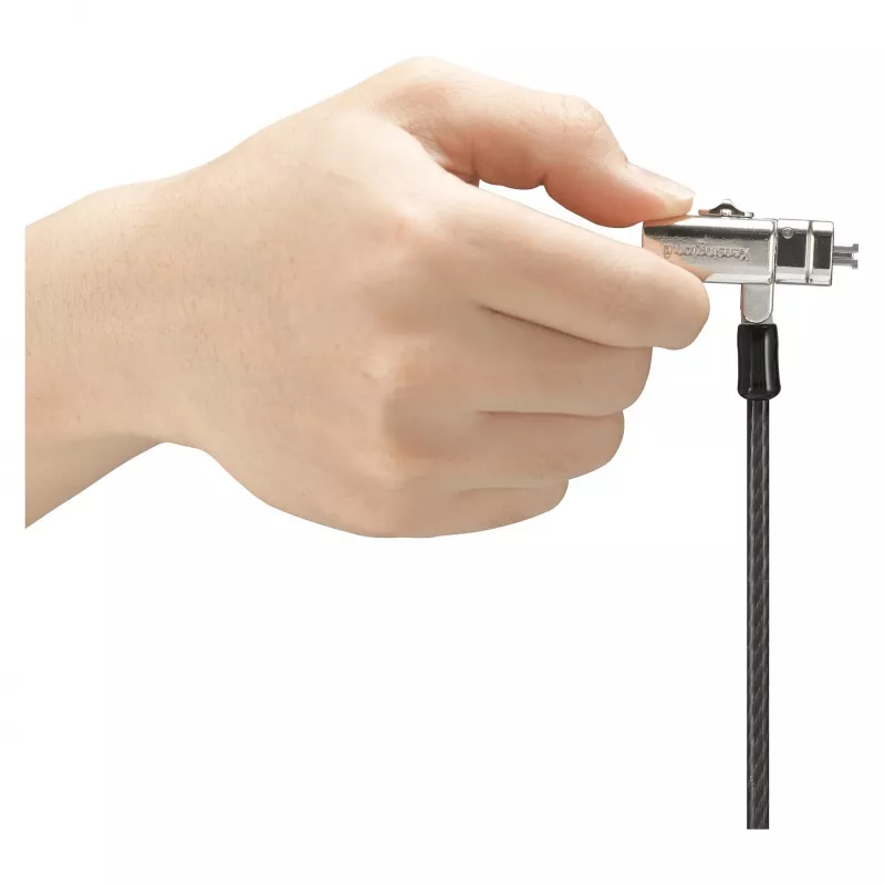 Kensington candado de seguridad con cable 3 en 1 - con llave, 1,8 m (6 ft) - Negro/Plata