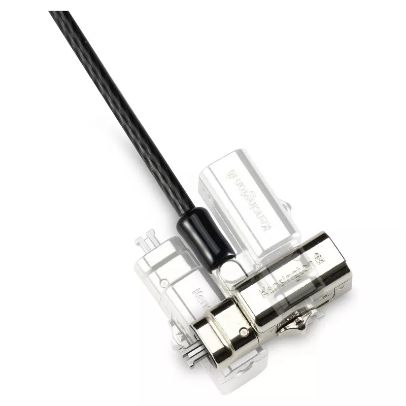 Kensington candado de seguridad con cable 3 en 1 - con llave, 1,8 m (6 ft) - Negro/Plata