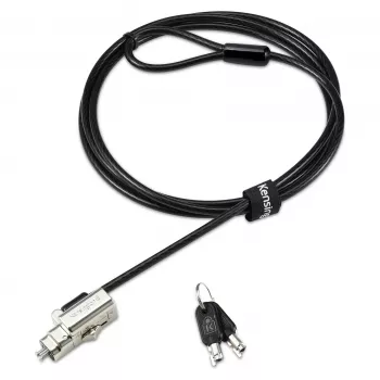 Kensington candado de seguridad con cable 3 en 1 - con llave, 1,8 m (6 ft) - Negro/Plata