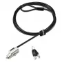 Kensington candado de seguridad con cable 3 en 1 - con llave, 1,8 m (6 ft) - Negro/Plata