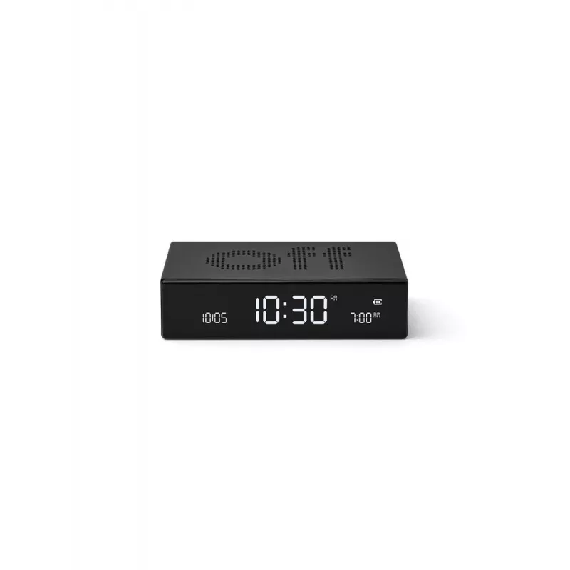 LEXON Flip Premium despertador de doble cara negro LR152N