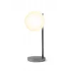 Lexon Bubble Lamp lámpara de escritorio LED con cargador Qi de 15W, Gunmetal