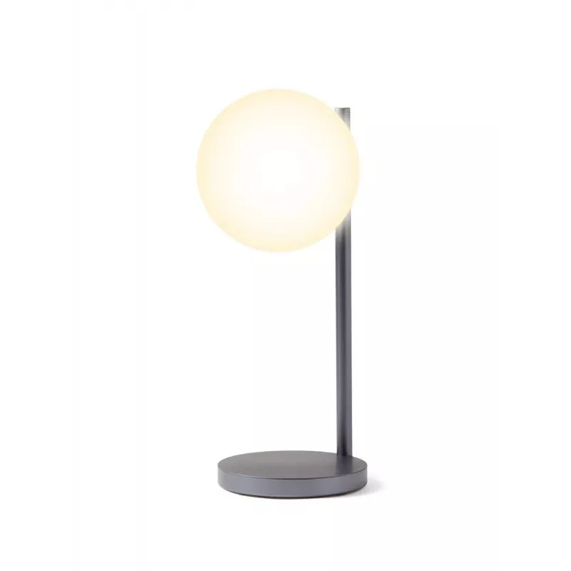 Lexon Bubble Lamp lámpara de escritorio LED con cargador Qi de 15W, Gunmetal