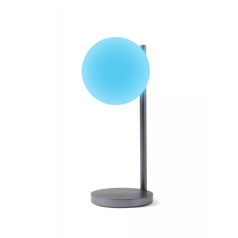 Lexon Bubble Lamp lámpara de escritorio LED con cargador Qi de 15W, Gunmetal
