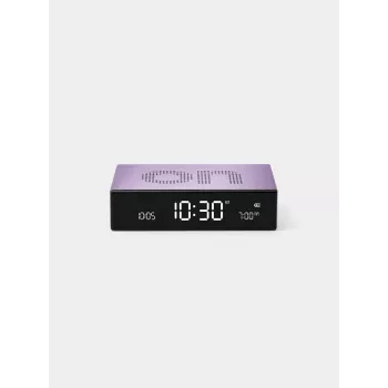LEXON Flip Premium despertador de doble cara morado LR152LL