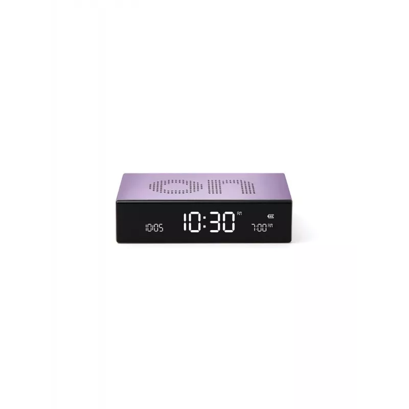 LEXON Flip Premium despertador de doble cara morado LR152LL