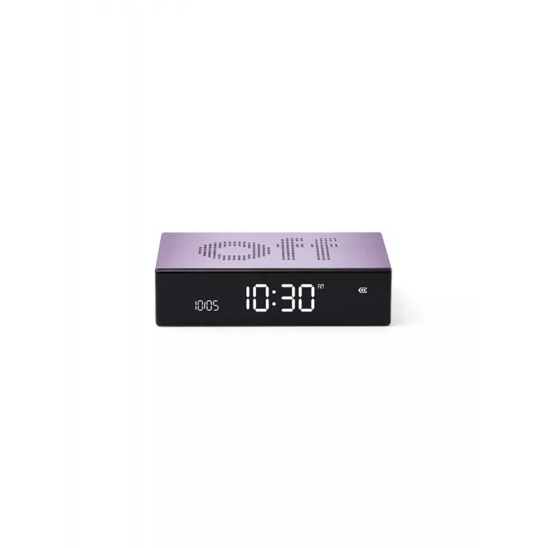 LEXON Flip Premium despertador de doble cara morado LR152LL