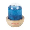 Janod bola de nieve sensorial con purpurina azul 12m+