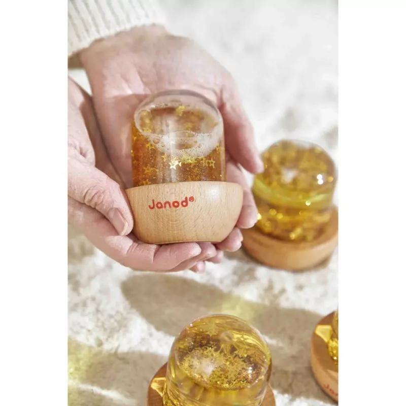 Janod bola de nieve sensorial amarilla desde 12 meses