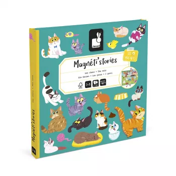 Janod Magneti'stories set de puzle magnético gatos 30 piezas 3+ años