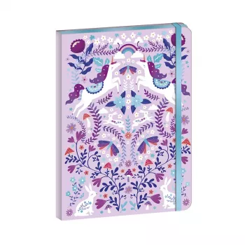 Janod Unicorn Dreamland cuaderno con goma, 6+