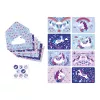 Janod Dreamland Unicorn set de papelería 40 piezas - invitaciones, tarjetas de agradecimiento, sobres, pegatinas, bolígrafo