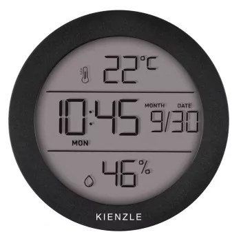 Kienzle termohigrómetro redondo analógico - acero inoxidable - plata
